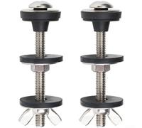 Vis de fixation pour réservoir de toilettes en acier inoxydable 304, avec rondelle plate en caoutchouc M6 et bague d'étanchéité, pour un entretien durable et efficace de la plomberie (1 lot de 2)