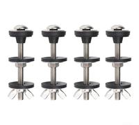 Vis de fixation pour réservoir de toilettes en acier inoxydable 304 avec rondelle plate en caoutchouc M6 et bague d'étanchéité pour une prévention durable des fuites et une résistance (1 lot de 4)