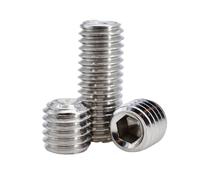 Vis De Jeu Concaves DIN916, Filetage Métrique, À Tête Hexagonale, Boulons Connexion Machine En Métal, Carbone/acier Inoxydable, 5 30 Pièces(Stainless Steel 3mm,M4 (30Pcs))