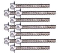 Vis de la Machine, 10 Pcs Boulons de Tête Hexagonale à Bride en Acier Inoxydable 304 Vis Accessoires Vis Métriques M5 10/12/16/20/25/30/35/40 Mm (M5*10) (M5*12) (M5*16) (M5*20) (M5*25) (M5*30)