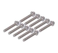 Vis de la Machine, 10 Pcs Boulons de Tête Hexagonale à Bride en Acier Inoxydable 304 Vis Accessoires Vis Métriques M5 10/12/16/20/25/30/35/40 Mm (M5*10) (M5*12) (M5*16) (M5*20) (M5*25) (M5*30) (M5*35)