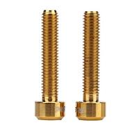 Vis de Levier de Frein de Vélo, 2 Pièces Vis de Frein de Vélo en Alliage de Titane M5x25 mm pour Vélo de Montagne Accessoires de Boulons de Frein de Vélo(Gold)