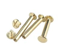 Vis de liaison M5 plaquées cuivre/nickel, 6-100mm, clous à rivets pression, vis bout for livres, for Album Photo(Copper plating,M5x85mm-(3Pcs))