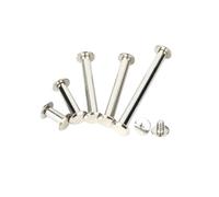 Vis de liaison M5 plaquées cuivre/nickel, 6-100mm, clous à rivets pression, vis bout for livres, for Album Photo(Nickel-plated,M5x95mm-(3Pcs))
