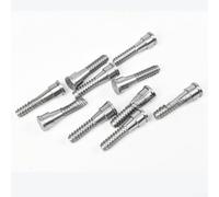 Vis de mandrin à engrenage conique de 54 mm pour tour à bois de 9,4 cm, vis à bois à tête ronde plate en acier 45# avec dureté de qualité 10,9, finition brillante