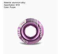 Vis De Manivelle Cnc En Alliage D'aluminium Pour Pédalier Shimano Xt/Xtr/Slx,Capuchon De 2,2 De Vélo,M15/M18/M19/M20 - Type Purple M18