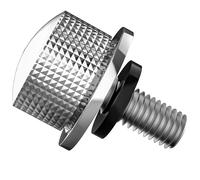 Vis de montage de montage de sige en acier inoxydable OXGORD compatible avec Harley Davidson Motorcycles - Billette Aluminium Hard Anodis Cap