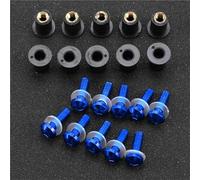 Vis de Montage Kit Boulons Pare-Brise Moto pour Yamaha pour Super pour Tenere 700 XTZ 750 Kit De Fixation pour Carénage De Pare-Brise Boulons carénage en Caoutchouc Moto(Bleu)