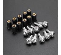 Vis de Montage Kit Boulons Pare-Brise Moto pour Yamaha YZF1000R pour Thunderace XTZ 750 XTZ-750, Ensemble Carénage, Vis Et Écrous De Fixation Boulons carénage en Caoutchouc Moto(Argent)