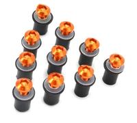 Vis de Montage Kit De Boulons De Pare-Brise pour Moto pour Yamaha YZF R15 R25 R125 R1 R1M R1S YZF600R LS, Vis Et Écrous De Fixation Boulons carénage en Caoutchouc Moto(Orange)