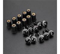 Vis de Montage Kit De Vis pour Pare-Brise Moto pour Yamaha YZF R1 R6 R7 600R 750R YZF-R1 R6 Écrous Et Boulons De Fixation De Pare-Brise Boulons carénage en Caoutchouc Moto(Noir)