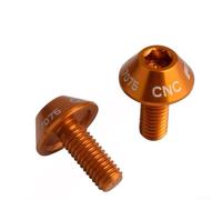 Vis de montage pour porte-bouteille de vélo fabriquées en alliage d'aluminium anodisé 7075, usiné CNC avec précision, lot de 2 pour fixation de porte-bouteille de vélo (doré)