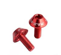 Vis de montage pour porte-bouteille de vélo fabriquées en alliage d'aluminium anodisé 7075, usiné CNC avec précision, lot de 2 pour fixation de porte-bouteille de vélo (rouge)