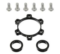 Vis de Moyeu pour Vélo, Rondelle de Conversion, Alliage D'aluminium Noir | Accessoires pour Vélos de Route et Vtt, Fixation Soignée, Surface Lisse sans Bavure, Lot Pratique