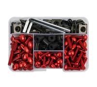 Vis de Pare-Brise de Moto Boulons Et Vis De Carénage pour Moto pour Kawasaki pour ZX6R Pare-Brise, Carrosserie, Fixations, Clips, Écrous, Joints, Déflecteurs Et Caches(Rouge)