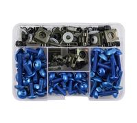 Vis de Pare-Brise de Moto pour Benelli TRK 502X 502C BN 125 TNT 125 | Kit de 177 vis et écrous pour carénage de moto(BLEU)