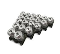 Vis de Pare-Brise de Moto pour Yamaha T-Max 500 T-Max 530 2001-2019 | Kit de 20 vis et écrous à ressort pour carénage de moto(Argent)