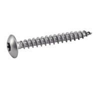 ACTON Vis à bois tête cylindrique large six lobes pour pentures - Inox A4 6x50 mm - Boîte de 100 - Vis, pointes, boulons