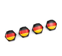 Vis De Plaque D'immatriculation En Métal Pour Vw Bmw Audi Toyota Honda Alfa Romeo,4 Pièces,Drapeau Britannique,Usa Italie Allemagne,Accessoires De Voiture - Type Germany Black