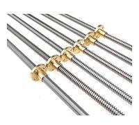 Vis de Plomb trapézoïdal T8 Acier Inoxydable + écrou en cuivre, Longueur de 100 à 1200 mm de Type T-Type T-Type for Accessoires de Moteur Pas à Pas imprimante 3D, 1PCS (Color : 1200MM with Nut)