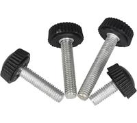 Vis de poignée Vis À Pouce M4 M5 M6 En Acier Inoxydable, Filetage Métrique, Bouton Main, Boulon Moleté, 10 Pièces