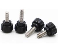 Vis de poignée Vis À Pouce Rondes Moletées En Caoutchouc, Acier Inoxydable 304, M5 M6 M8, 1 Pièce, 2 Pièces