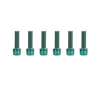 Vis de potence de vélo professionnelles en alliage d'aluminium haute résistance, 6 pièces M5 x 18 mm, pour guidon de vélo de montagne (Vert)