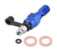 Vis de purge de boulon Banjo, M10 x 1.0mm moto frein maître-cylindre étrier vis de purge mamelon boulon Banjo + bouchon anti-poussière(Bleu)