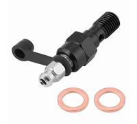 Vis de purge de boulon banjo, M10x1.0mm maître-cylindre de frein de moto vis de purge d'étrier mamelon boulon banjo universel (Noire)