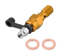 Vis de purge de boulon banjo, M10x1.0mm maître-cylindre de frein de moto vis de purge d'étrier mamelon boulon banjo universel (Or)