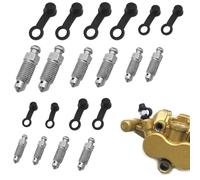 Vis de Purge Etrier, Vis Bocal Frein Moto, 10pcs Vis de Purge Frein Boulon Banjo, éTrier Frein Boulons, M6x1 M7x1 M8x1.25 M10x1.25 Bleeder Vis, pour Motocyclette