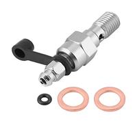 Vis de purge M10x1.25mm, vis de purge de frein d'étrier de frein de moto Vis de purge d'étrier de maître-cylindre de frein de moto Mamelon Boulon Banjo + capuchon anti-poussière(Bilver)