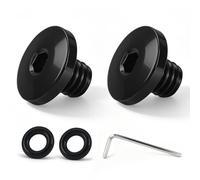 Vis de purge Pour Shimano Frein Hydraulique, Titane TC4 Noir M5 x 10 mm, 2x Vis avec Anneau O et llen Bouchon D'huile Pour Shimano XT SLX Zee Deore LX, Service de vélo, Pièces