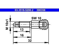 Vis de purge/valve ATE 03.3518-5200.2