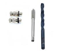 Vis de purge Vis d'échappement Taraud et foret hélicoïdal f Valve d'air complète et joint torique en acier inoxydable(2 pce screw)