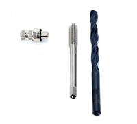 Vis de purge Vis d'échappement Taraud et foret hélicoïdal f Valve d'air complète et joint torique en acier inoxydable(1 pce screw)