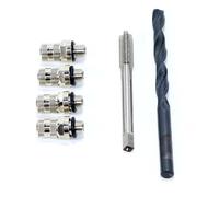 Vis de purge Vis d'échappement Taraud et foret hélicoïdal f Valve d'air complète et joint torique en acier inoxydable(4 pce screw)