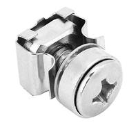 Vis de rack Écrous à cage Vis de montage en rack 20pcs/set Kit d'assortiment de vis et d'écrous à cage pour armoire réseau Fer nickelé M5 M6(M6*16(20PCS))