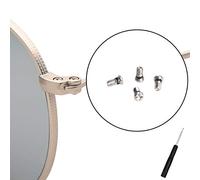 Vis de rechange en bronze pour lunettes de soleil Ray-Ban Aviator RB3025 3025 (lot de 4), tournevis bonus (argent)