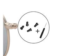 Vis de rechange noires pour kit de réparation de lunettes de soleil Ray-Ban Aviator RB3025 3025 (lot de 4), tournevis bonus (noir)