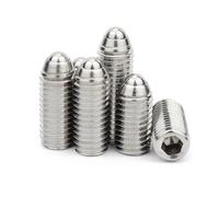 Vis de réglage à bille M3 M4 M5 M6 M8 M10 M12 M16, 1 à 10 pièces, A2-70 304, douille hexagonale en acier inoxydable, boulon à bille à ressort(M8x25mm-5pcs)