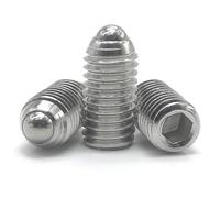 Vis de réglage à pointe à bille, Vis de réglage à douille hexagonale, piston bille ressort M3-M12 6-40mm en acier inoxydable 304 au carbone grade 12.9 paquet 10(304 Stainless Steel 20mm,M6 10pcs)