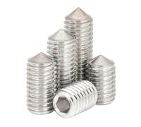 Vis de réglage à pointe conique en acier inoxydable 304, M3 M4 M5 M6 M8 M10 M12 M16, vis à douille hexagonale, boulon à extrémité conique(M3x4mm(280PCS))