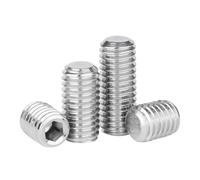 Vis de réglage à pointe plate à douille hexagonale en acier inoxydable DIN913 304, vis sans tête M1.6-M8 10/20/50 pièces(35mm,M6 (10pcs))