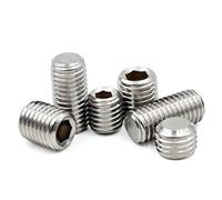 Vis de réglage à pointe plate sans tête fendue 100 pièces M3M4M5M6 en acier inoxydable 201 à extrémité plate GB77 vis de compteur de machine * 3x4x5x6x8x12x20x30 (couleur : M3*4) (Color : M3*10)