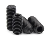 Vis de réglage à six pans creux en acier noir, M1.6 M2 M2.5 M3 M3.5 M4 M5 M6 M8, boulon sans tête à tasse Allen, 50 pièces, 50 pièces, M2x5mm