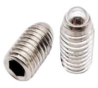 Vis de réglage du piston à bille en acier inoxydable 304 | Multicolore, tailles, utilisé for la pression mécanique et le positionnement 50pcs(Silver,40MM-M12)