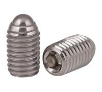 Vis de réglage du piston à bille en acier inoxydable 304 | Tailles argentées for la fixation et le positionnement(25MM-M12)
