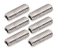 Vis de Réglage, Kit d'assortiment de Vis de Réglage A2-70 Kit d'assortiment de Vis sans Tête en Acier Inoxydable 50 Pièces Ensemble de Fixations de Matériel de Vis de Réglage