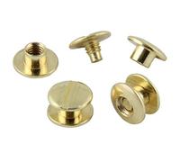 Vis de reliure Chicago M4 - longueurs et quantités au choix - pour maroquinerie et reliure de livre - laitonnées, 2 mm, lot de 50 pièces